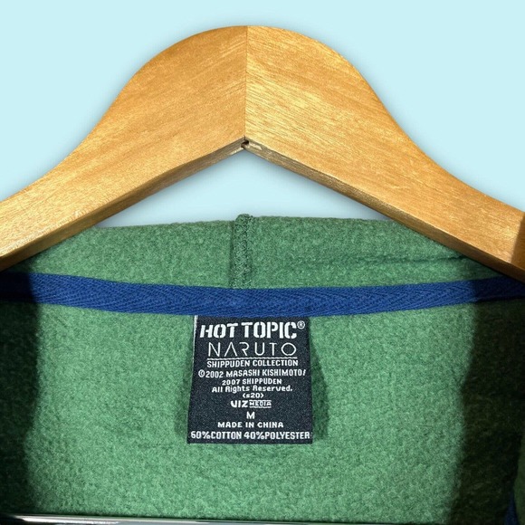 Hot Topic Mens Medium 2007 Naruto Shippuden Kakashi Army Full Zip L/s Hoodie - Picture 3 of 7